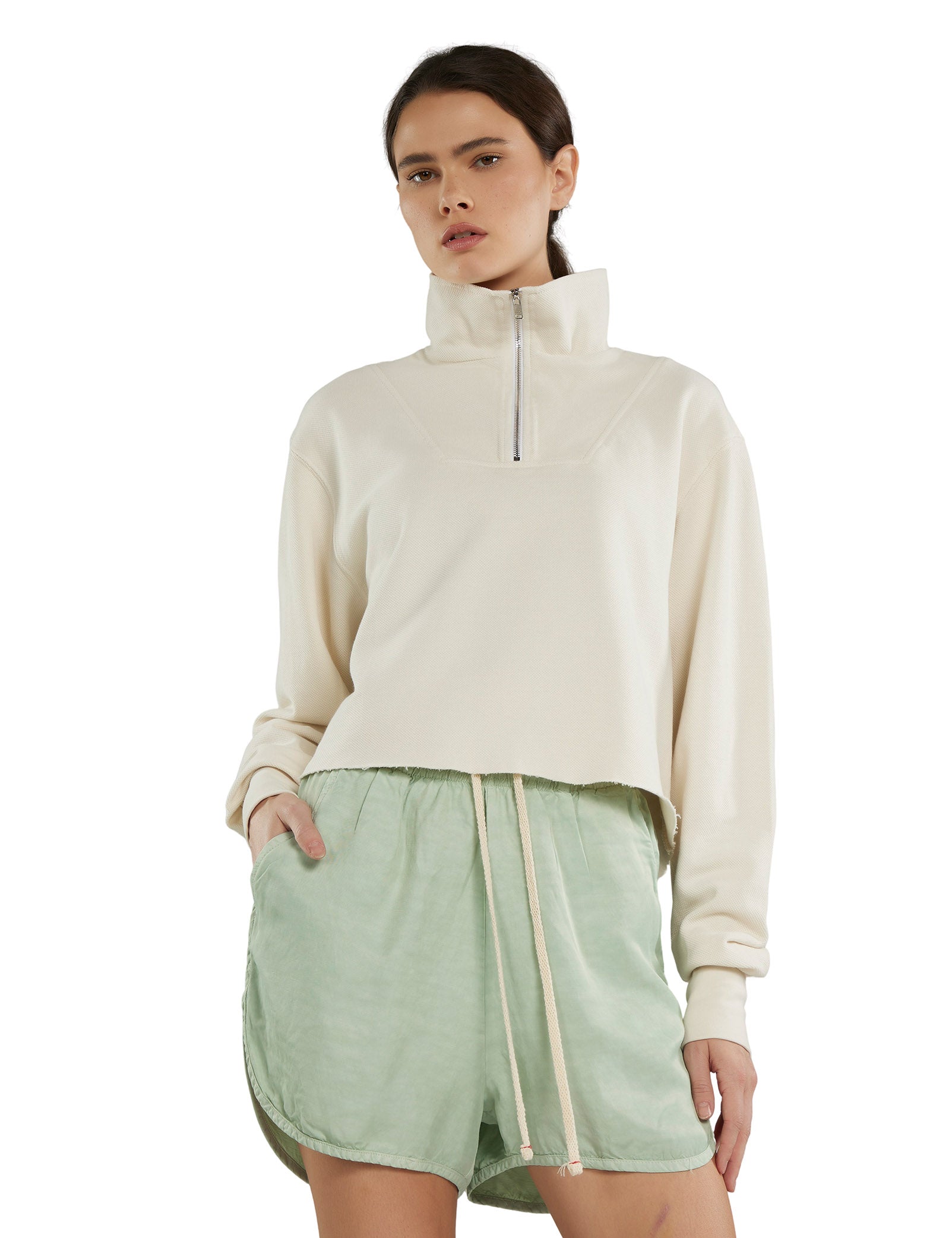 Haley Crop Half Zip Pullover