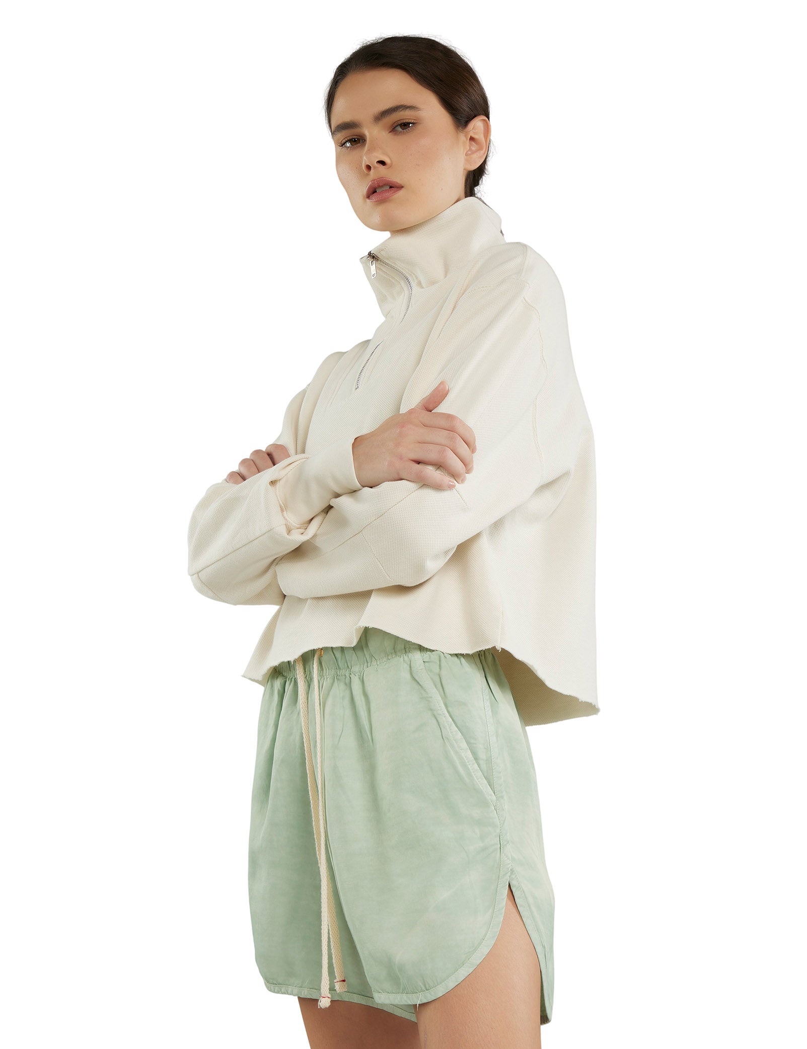 Haley Crop Half Zip Pullover