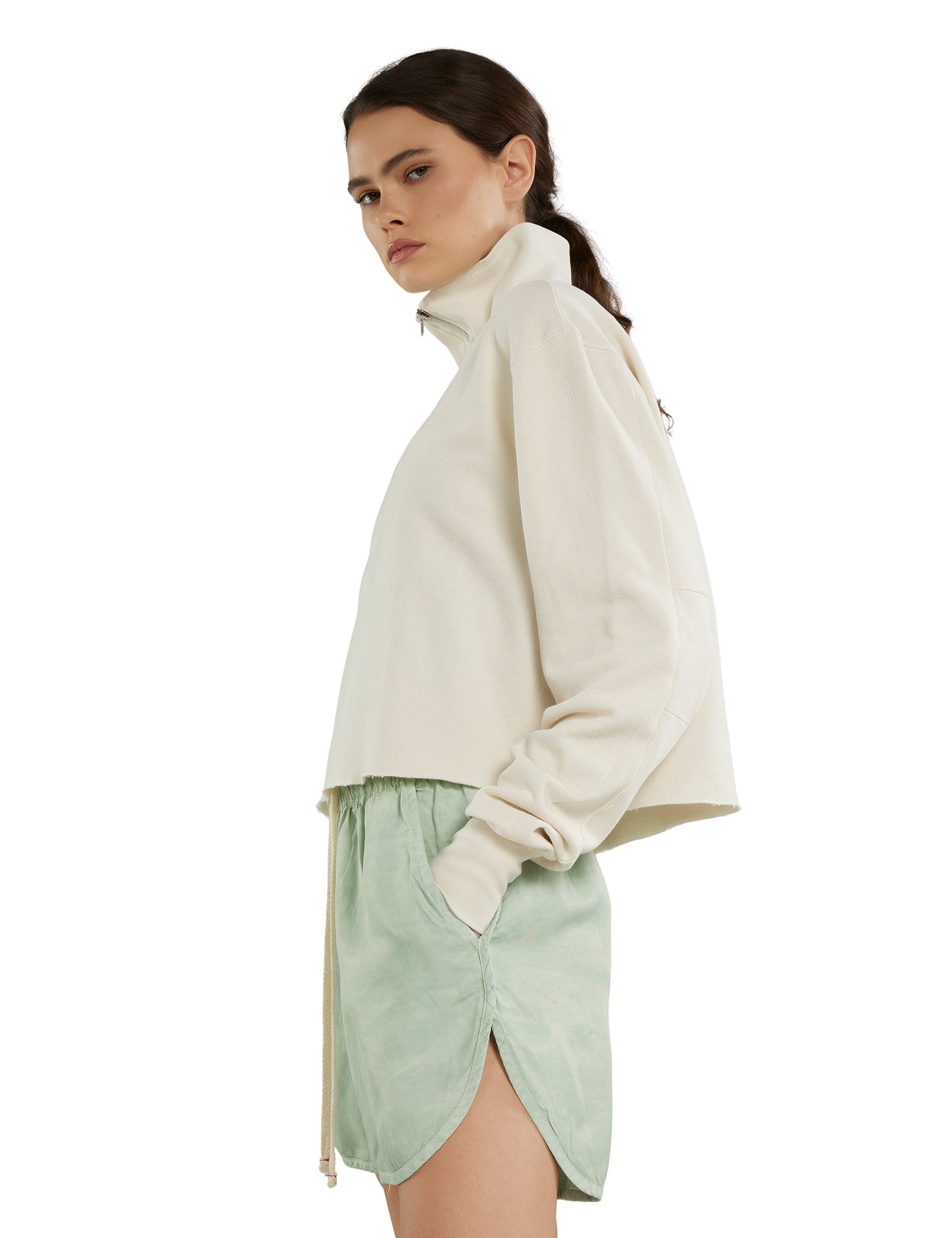 Haley Crop Half Zip Pullover