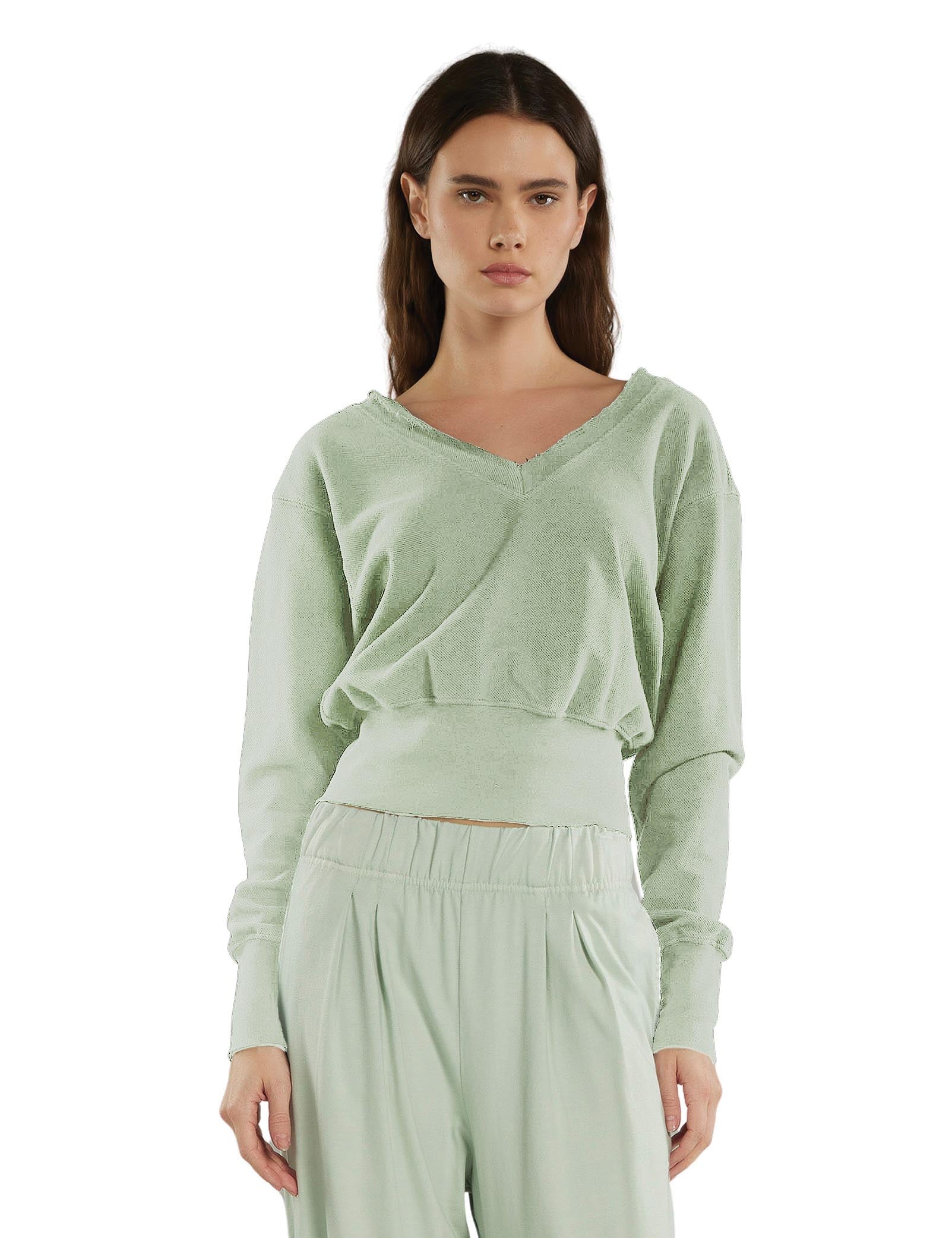 Valeria Banded Double V Roll Neck