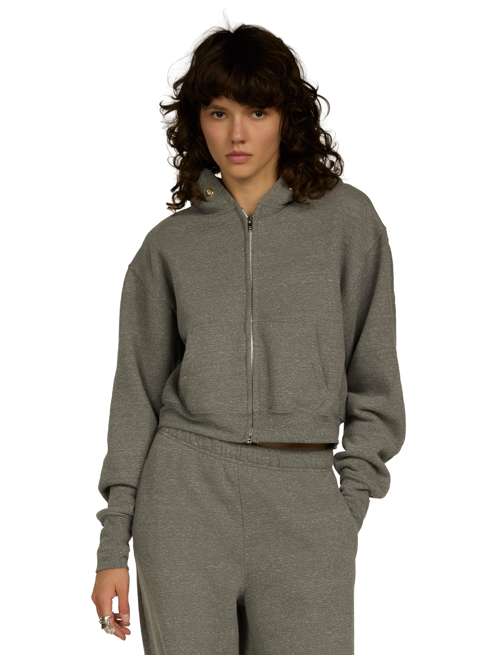 Zendaya Crop Zip Hoodie