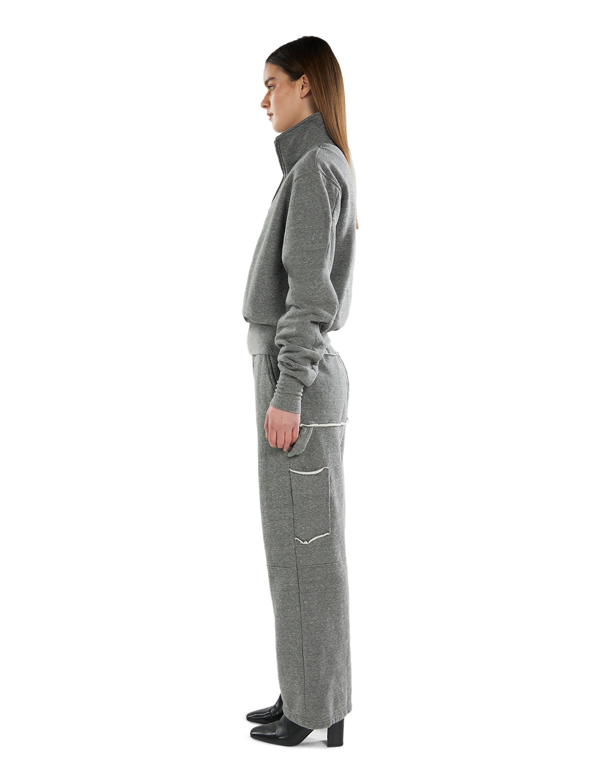 Bailey Banded Crop Half Zip Pullover