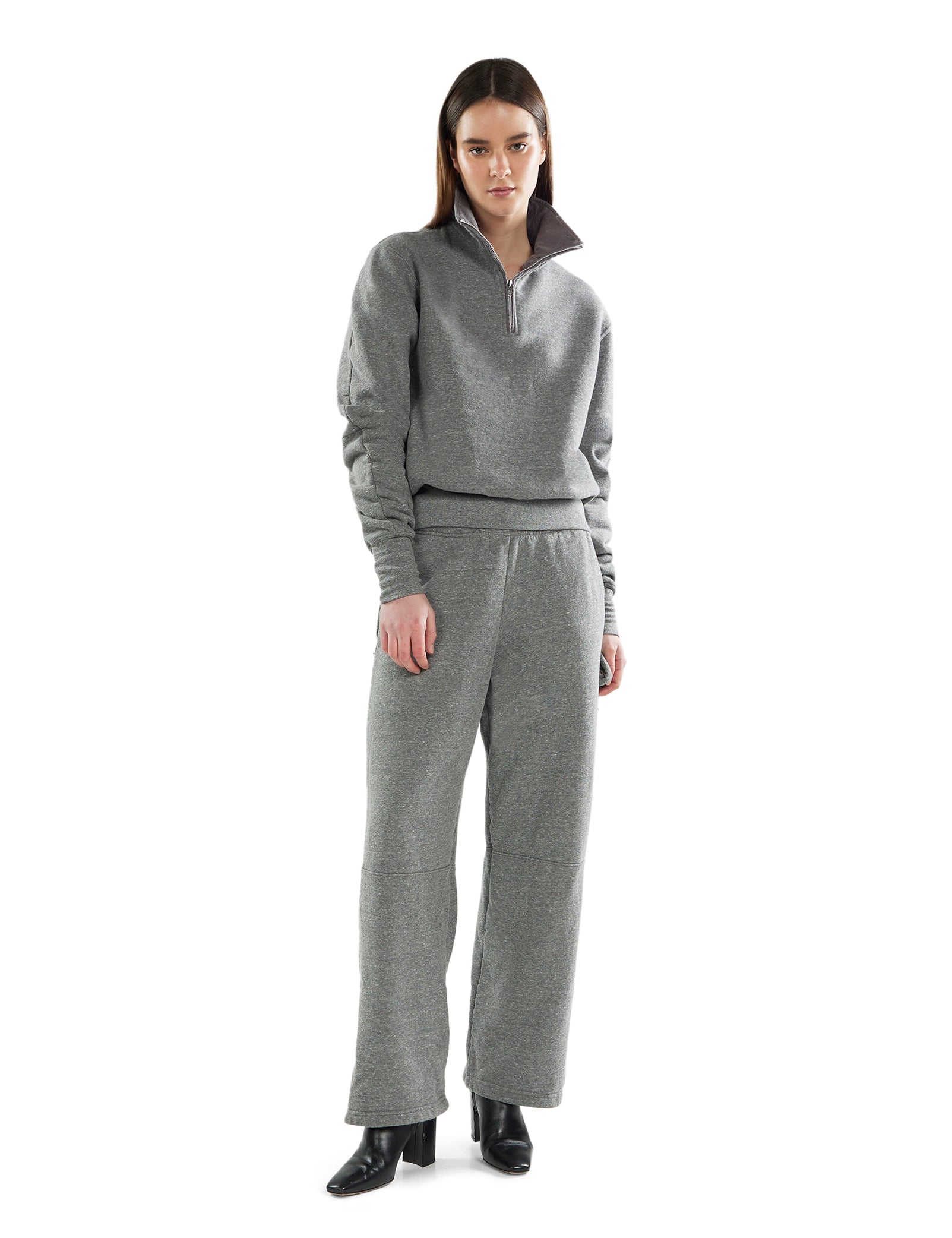 Bailey Banded Crop Half Zip Pullover