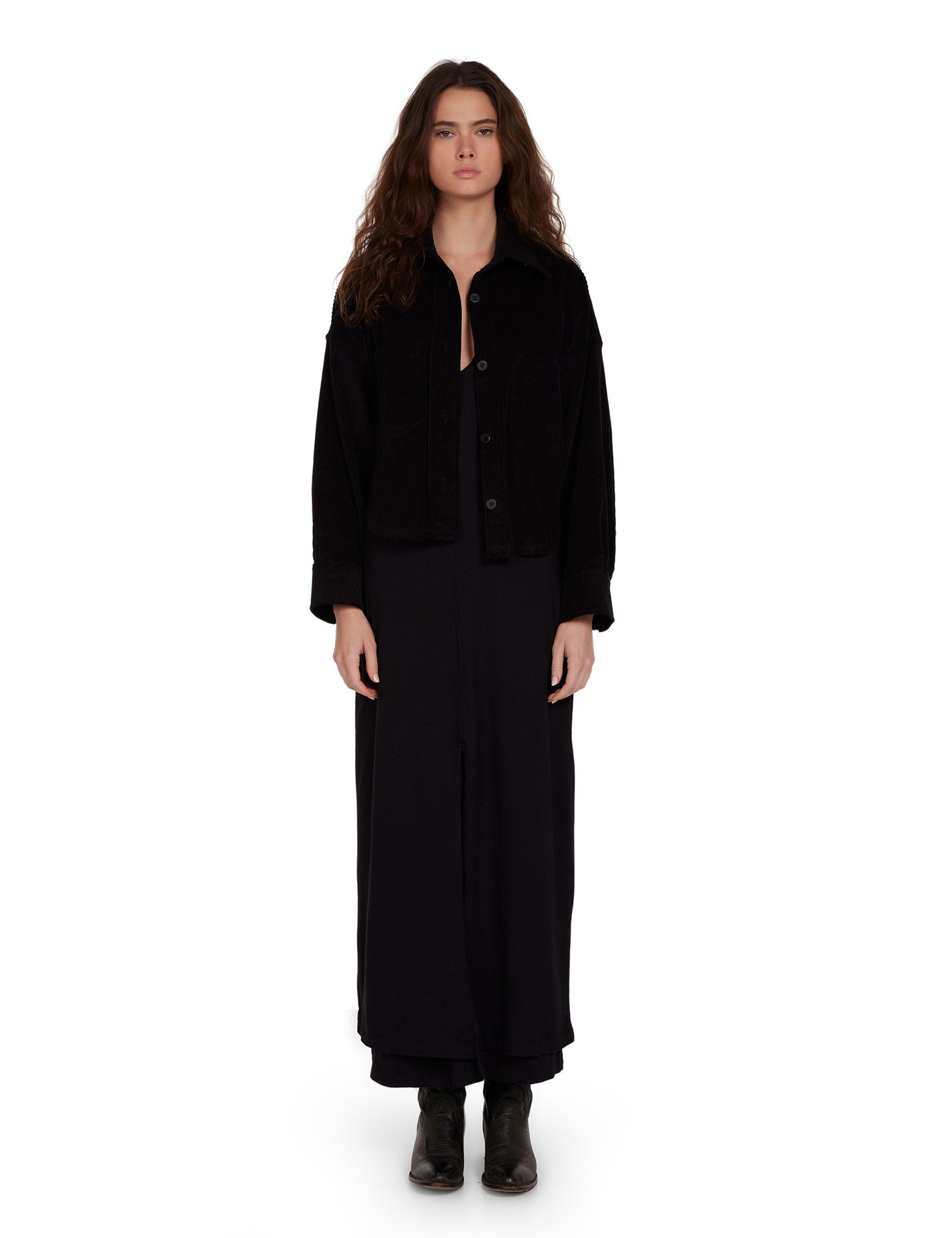 Coopa Oversized Crop Button Up