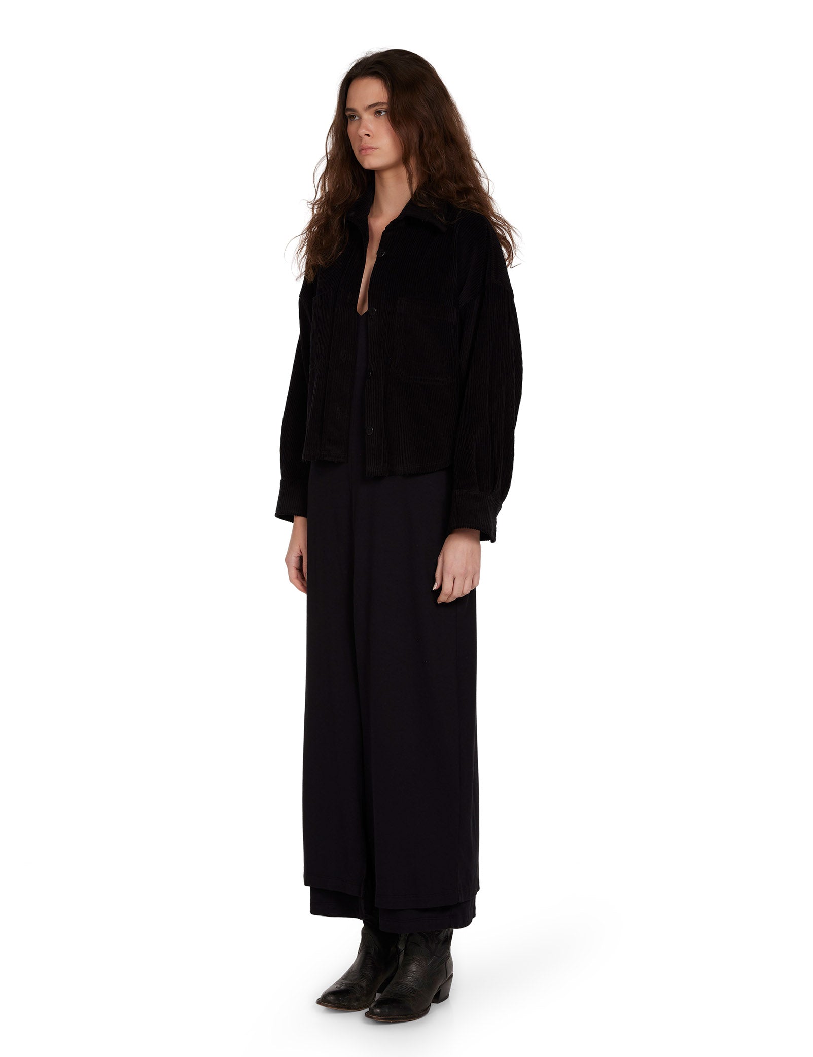 Coopa Oversized Crop Button Up