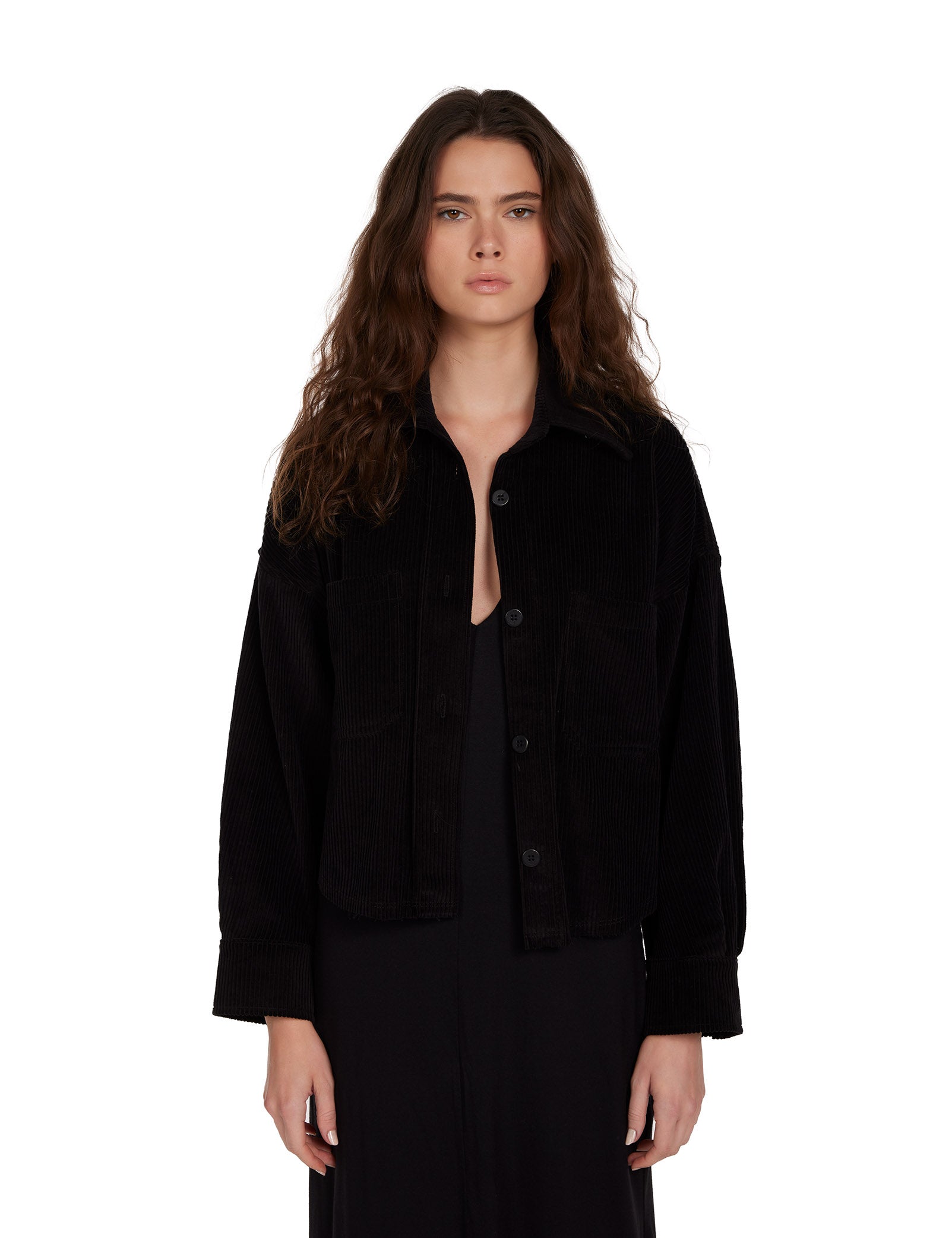 Coopa Oversized Crop Button Up