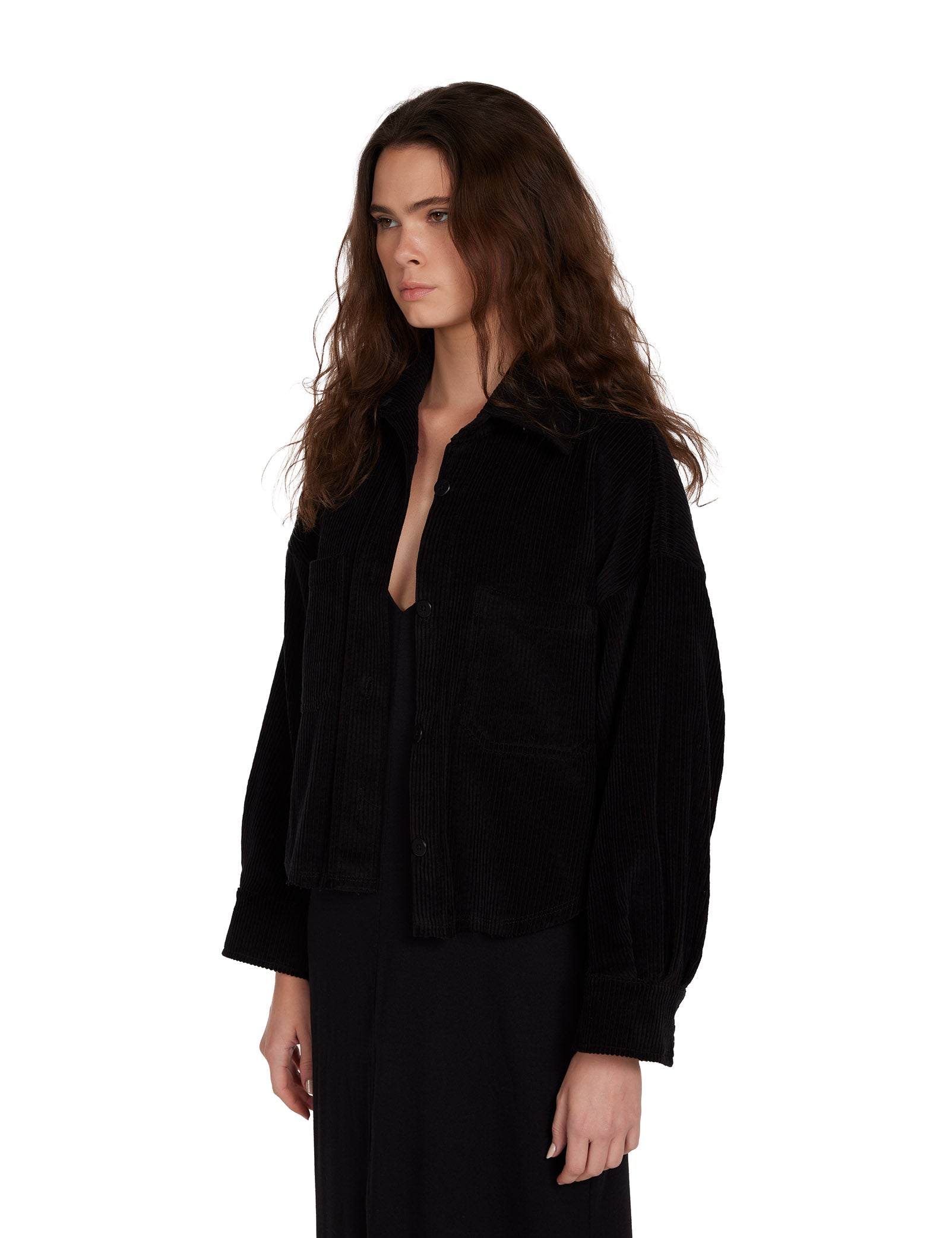 Coopa Oversized Crop Button Up