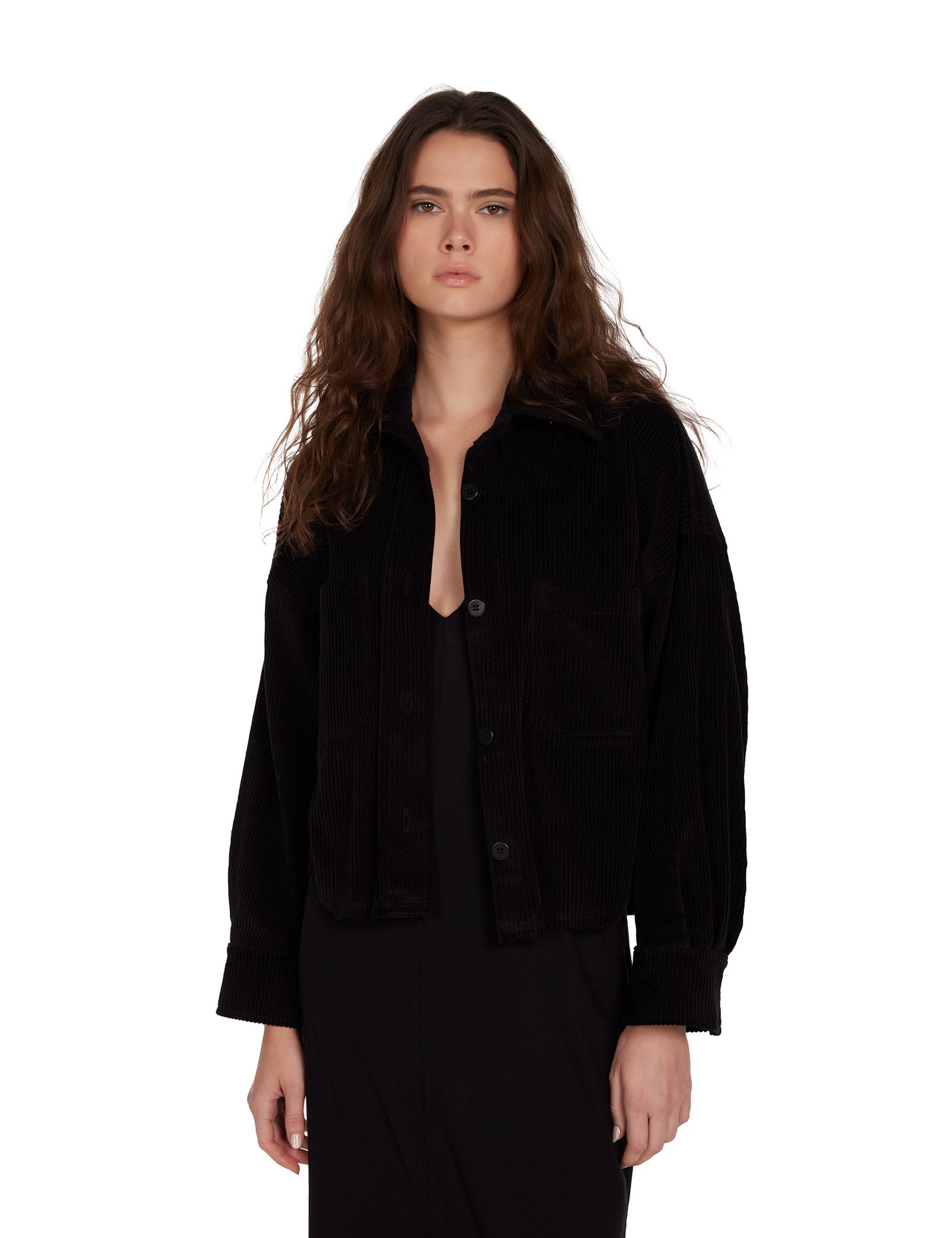 Coopa Oversized Crop Button Up