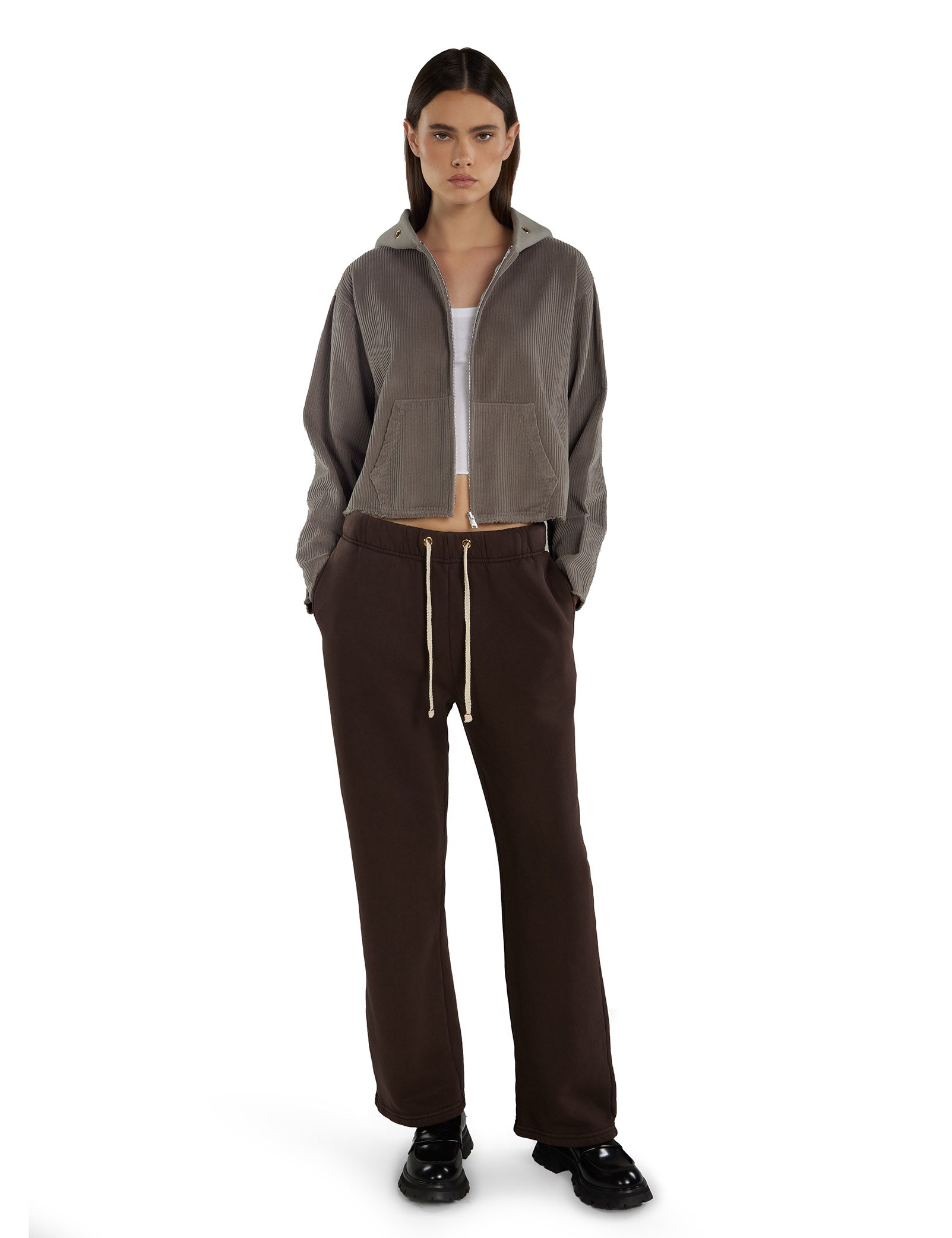 Rosa Raw Zip Hoodie