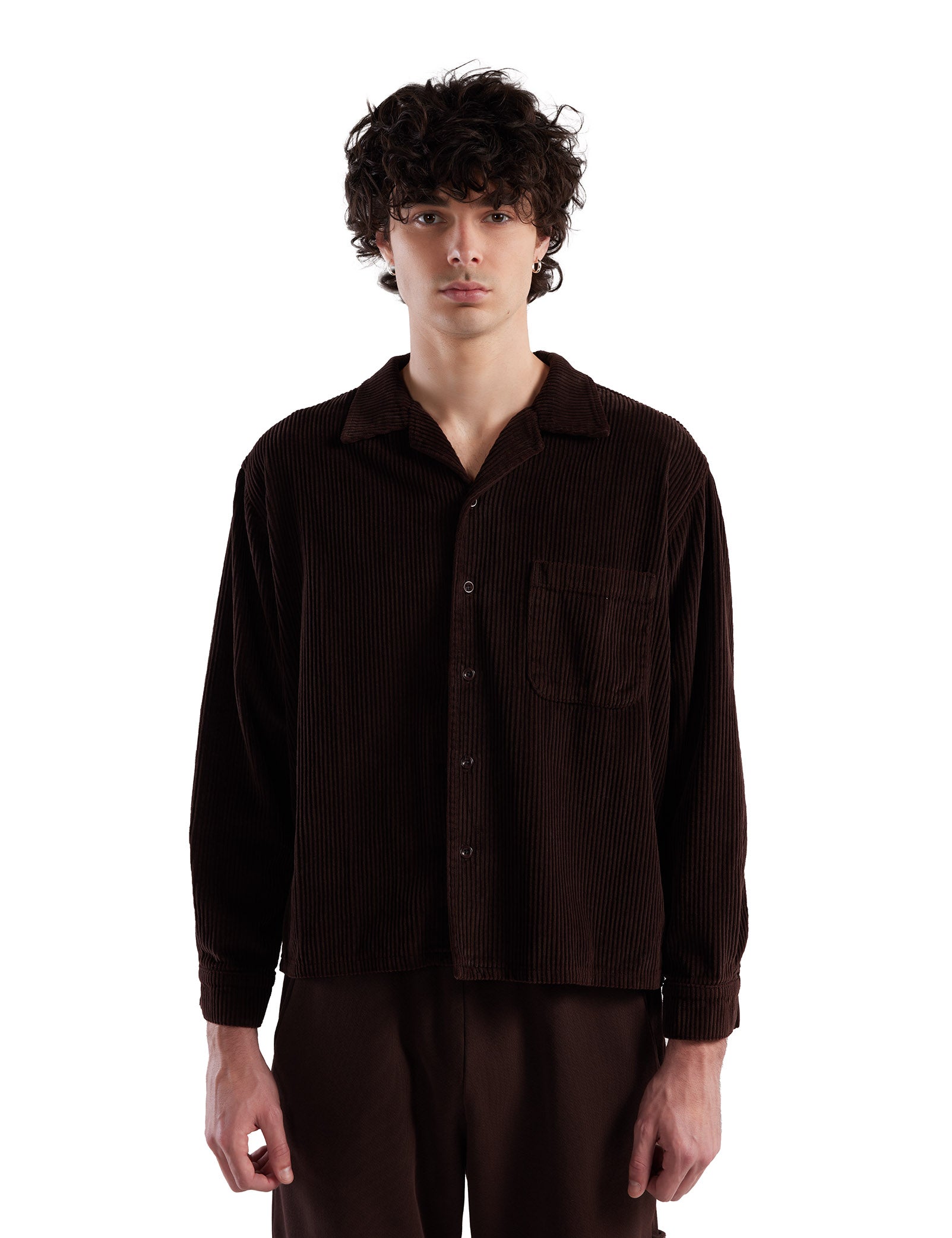 Wide Wale Corduroy L/S Cuban Shirt