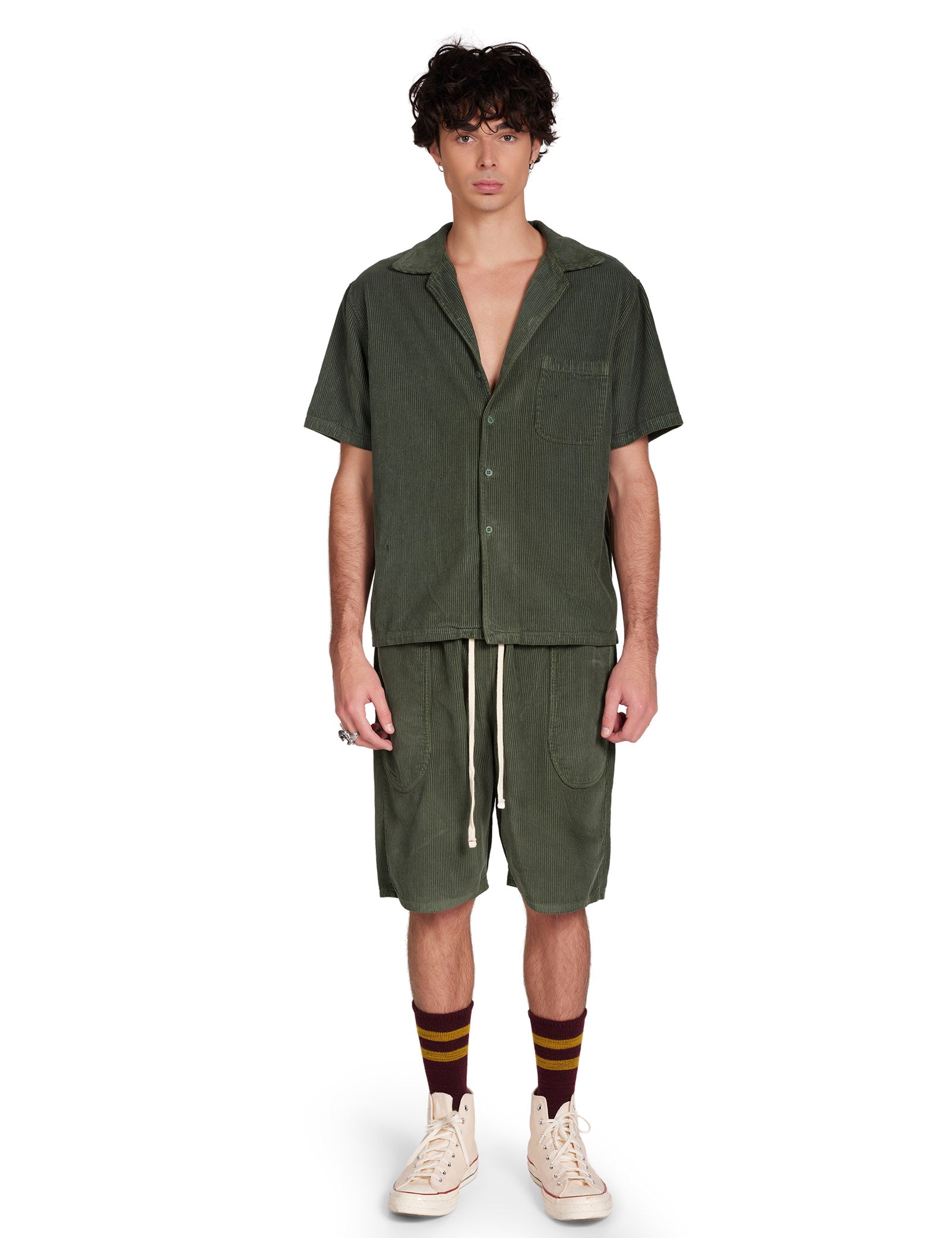 Wide Wale Corduroy Cuban Shirt