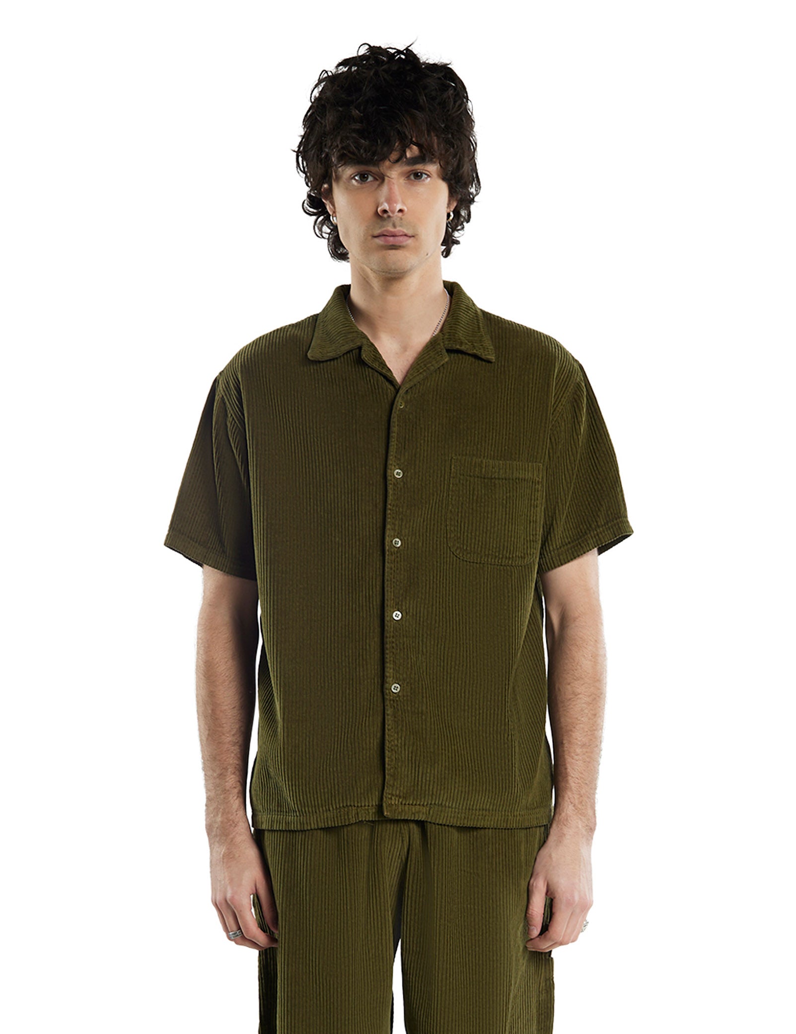Wide Wale Corduroy Cuban Shirt