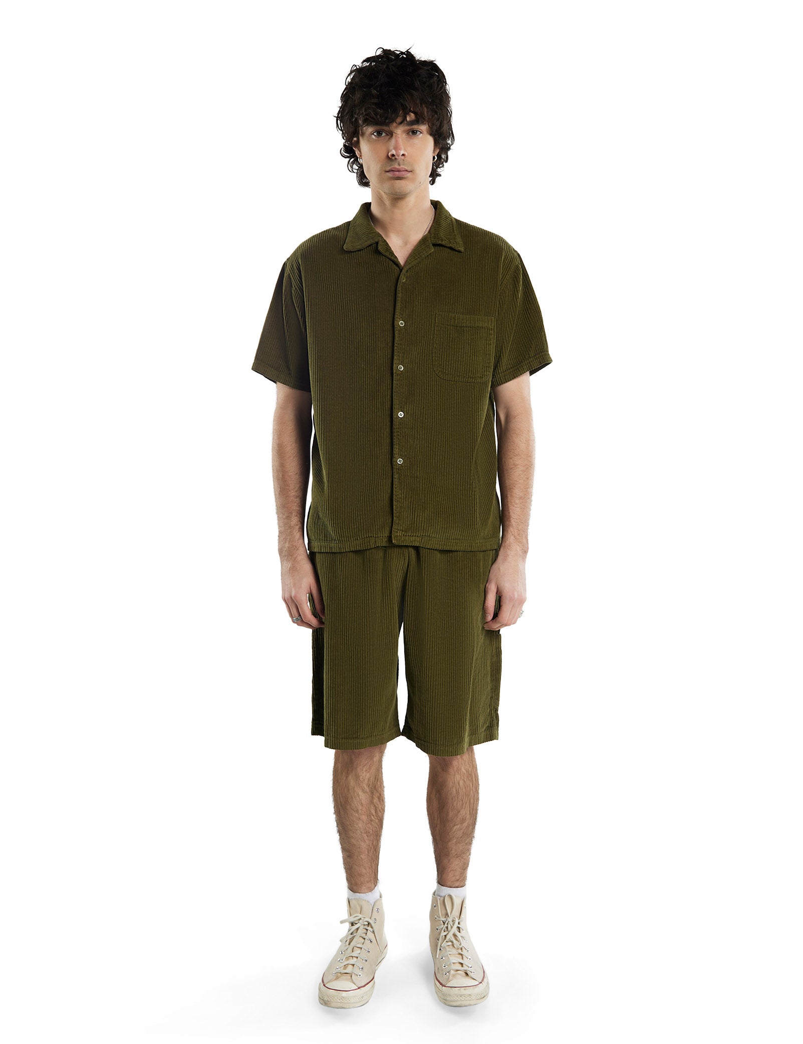 Wide Wale Corduroy Cuban Shirt