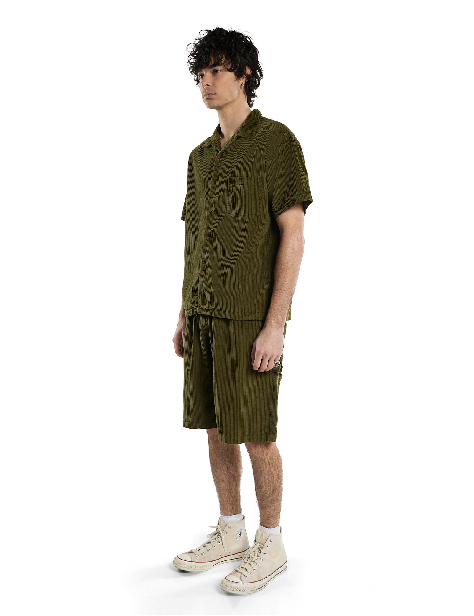 Wide Wale Corduroy Cuban Shirt