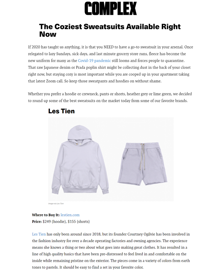 Complex Coziest sweatsuits article