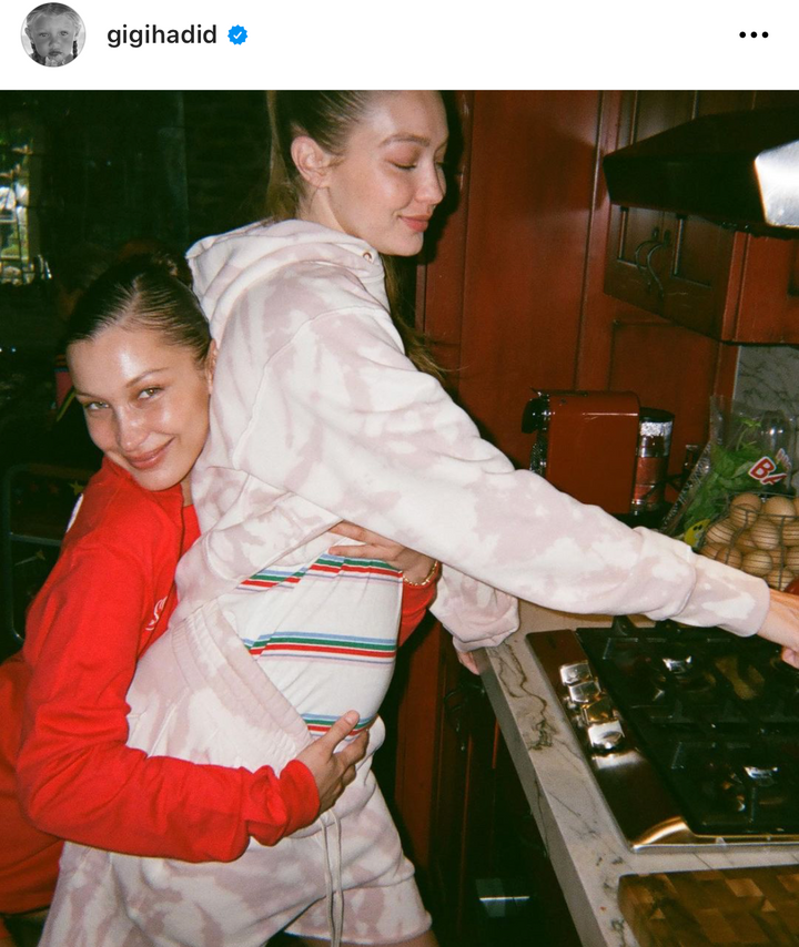 Les Tien sweatpants and hoodie Gigi Hadid is wearing