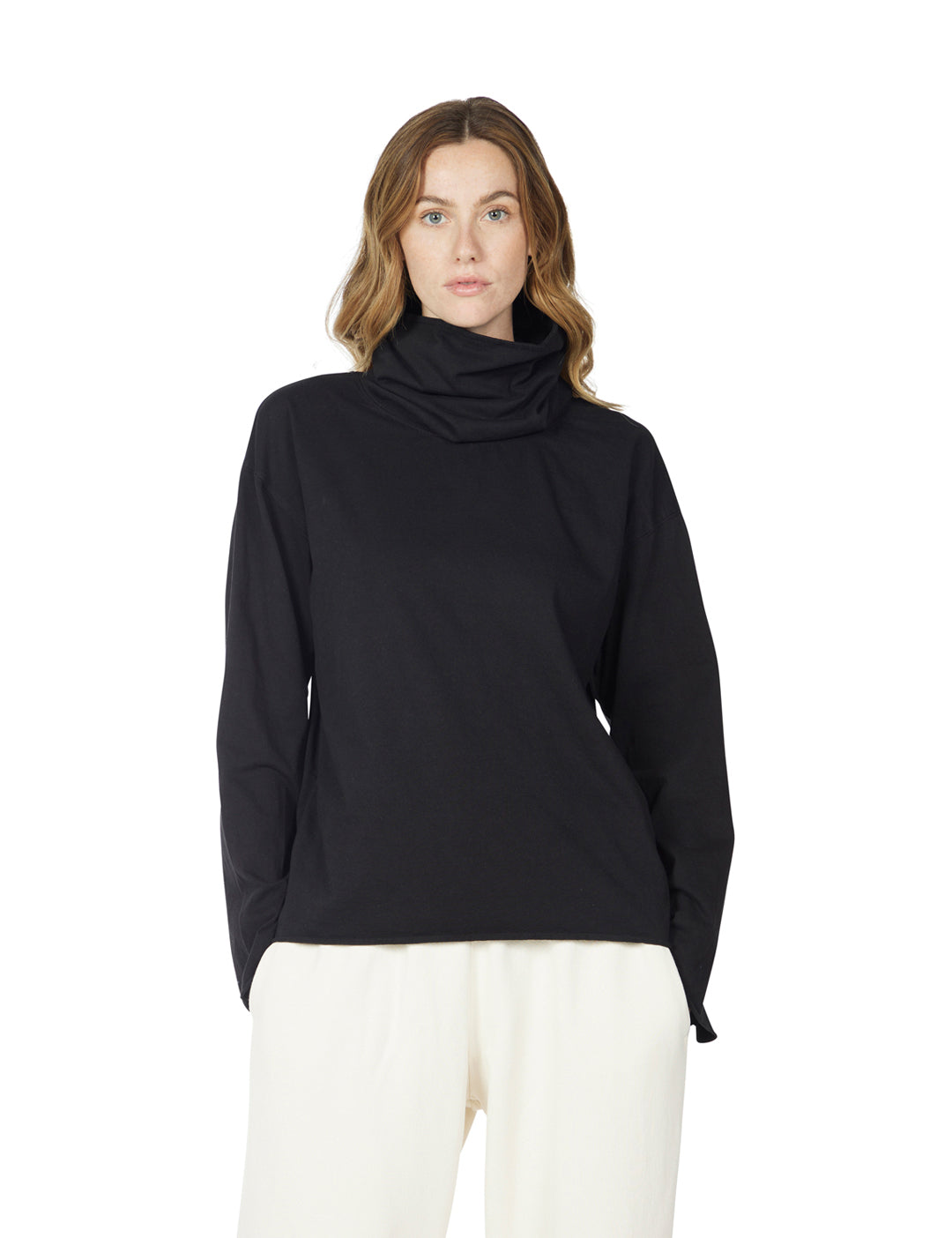 Heavyweight Cowl Neck Long Sleeve